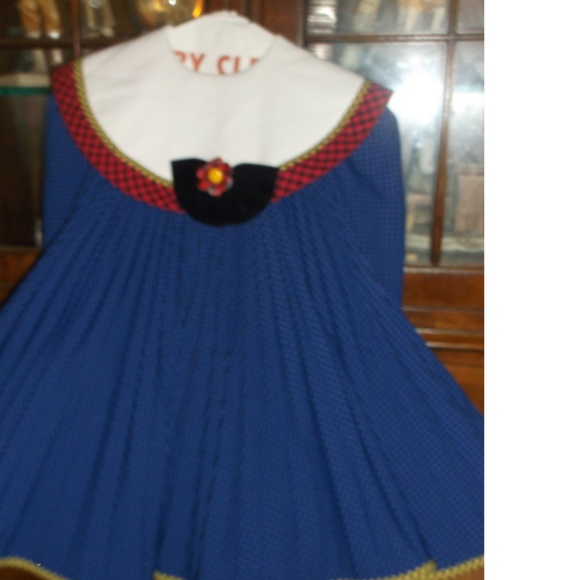 Youngsport Blue Check Girls Dress Size 5 - Picture 4 of 5